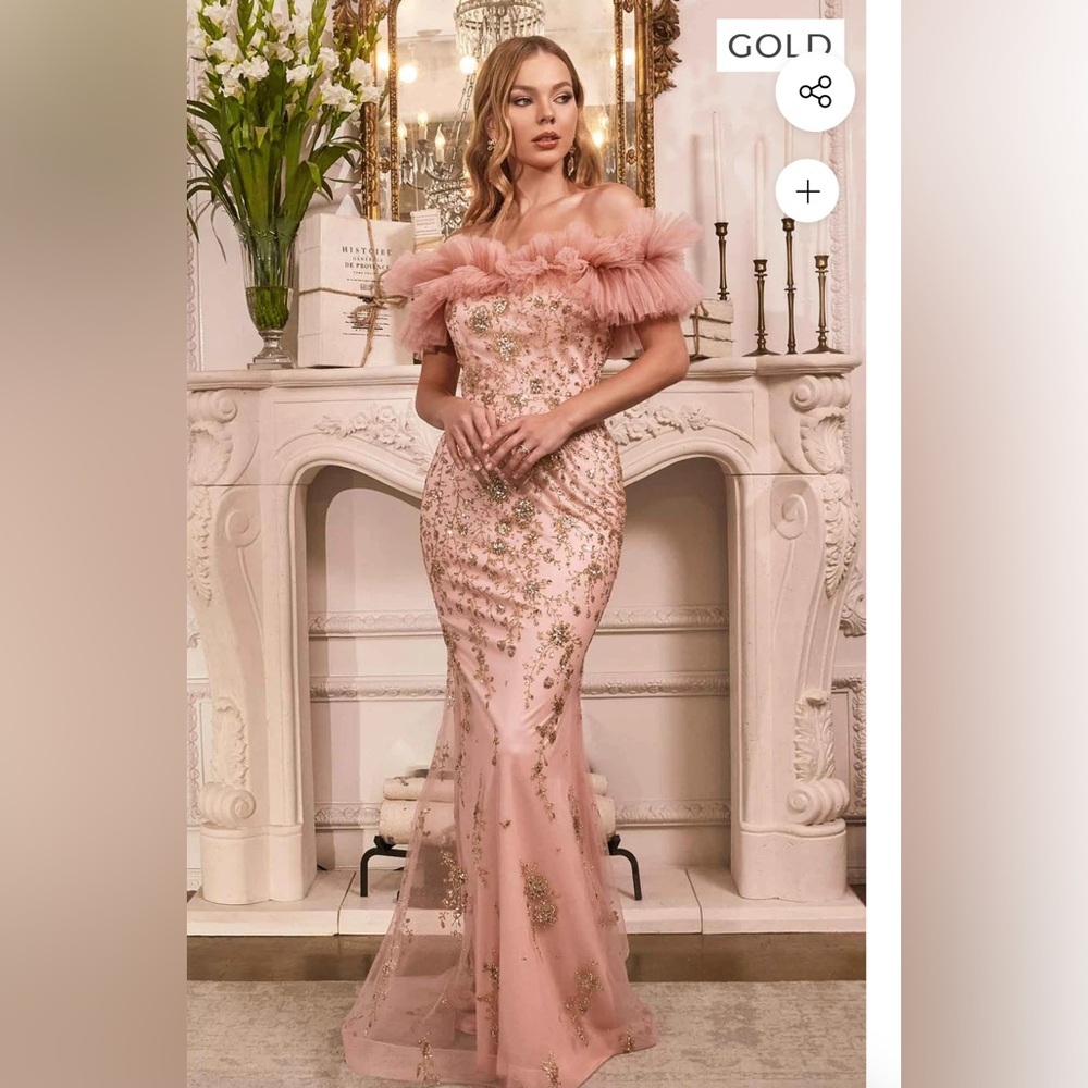 Spring Cinderella Divine rose gold Wedding/prom Dress